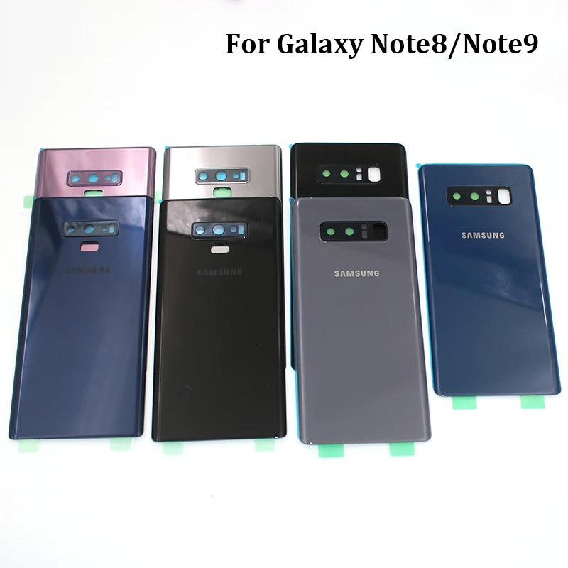 

Back Glass Battery Cover Door Housing Replacement For Samsung Galaxy Note 8 N950 SM-N950F Note 9 N960 SM-N960F &Camera Lens