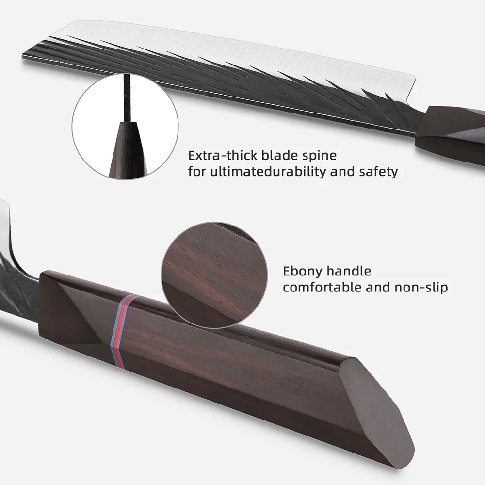 Стандартный японский нож для овощей 7 дюймов острый кухонный из нержавеющей