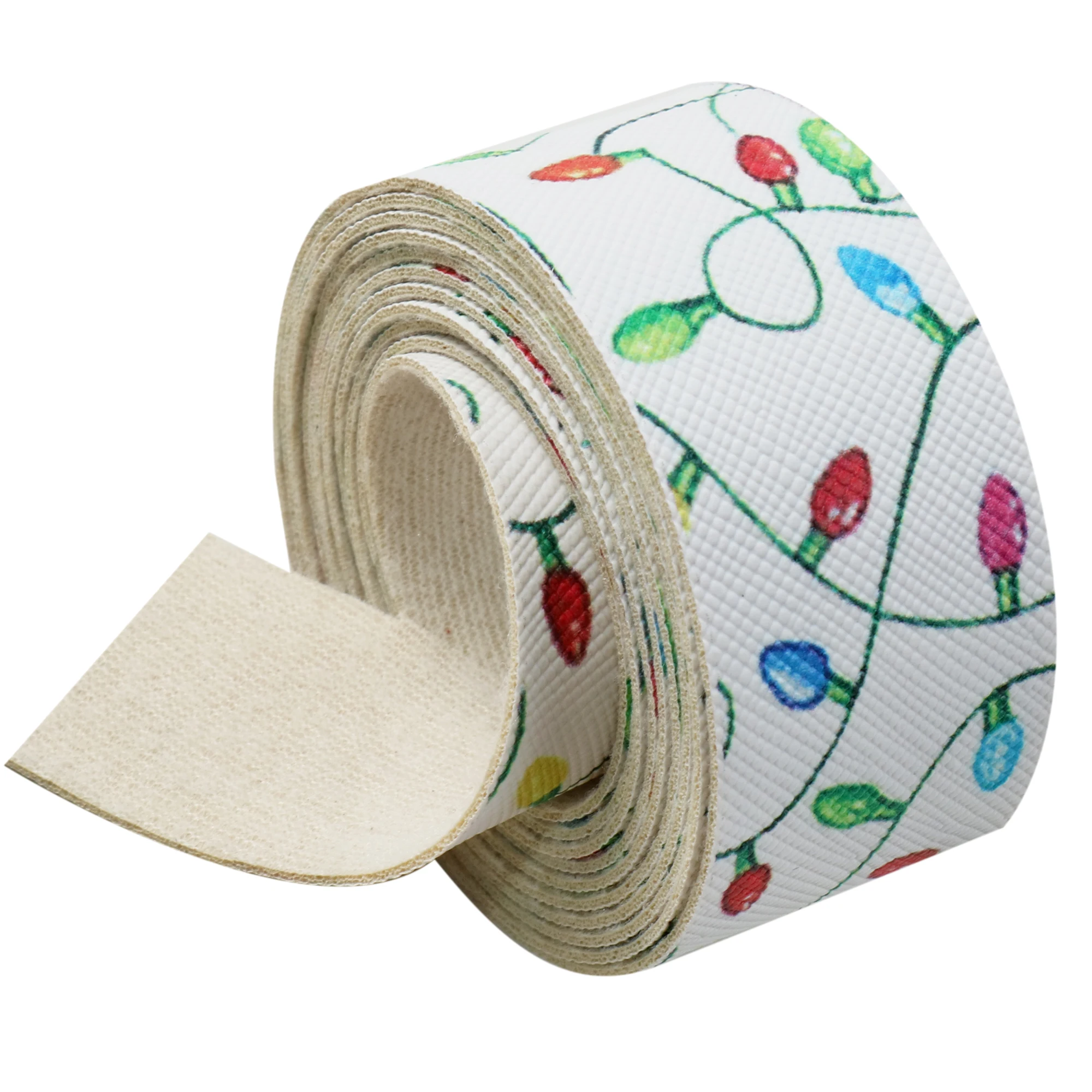 Лента из искусственной кожи с рождественским принтом 2 5*140 см