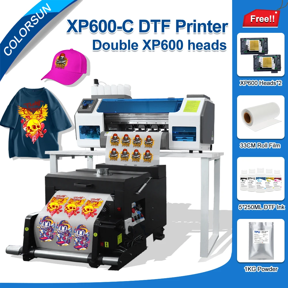 

Colorsun A3 DTF Printer For Epson XP600 Direct to Film Printing Machine Heat Transfer Printing Machine For T-Shirt Clothing Bags