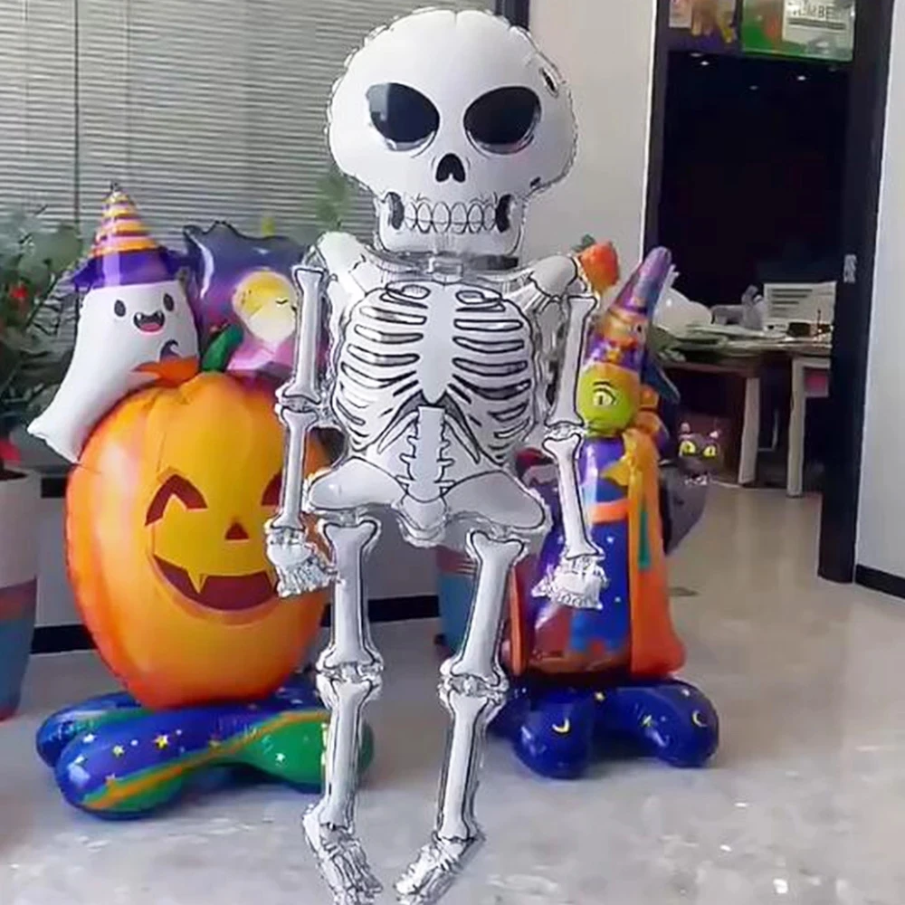 

1pcs Halloween Skeleton Pumpkin Ghost Foil Balloon for Kids Toys Air Globos Scary Props Party Bar Home Decorations DIY Supplies