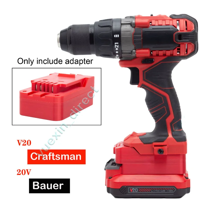 Adapter For Craftsman V20 Series Battery Convert To Bauer 20V Drill Adapter Electric Drill Modified Tools Connector