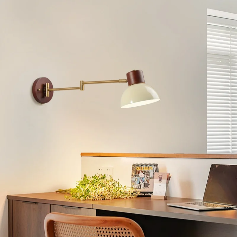 Настенный светильник для спальни в древнем стиле съемный коромысло кремовый