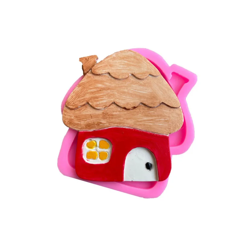 

Cartoon mushroom house sugar turning mold cake chocolate decoration manual soap aromatherapy gypsum mold