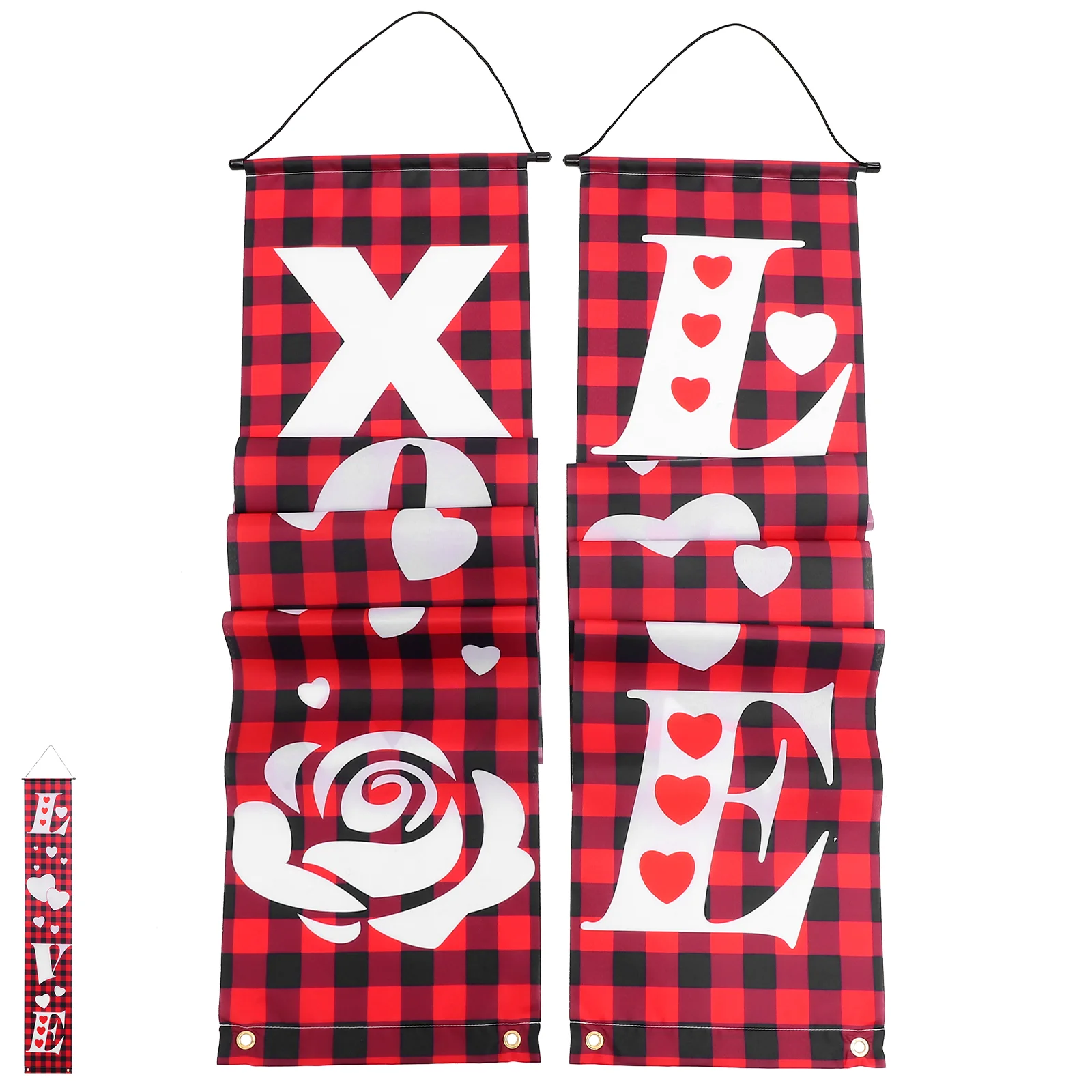 

1 pair of Valentines Day Banner Valentines Day Door Banner Party Hanging Banner
