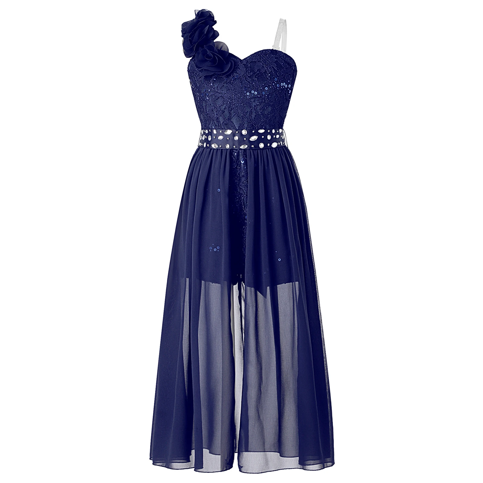 

New Kids Girls Dress Shiny Sequin Applique Lace Chiffon Party Princess Dress Jumpsuit Romper Dress Wedding Birthday Proms Gowns