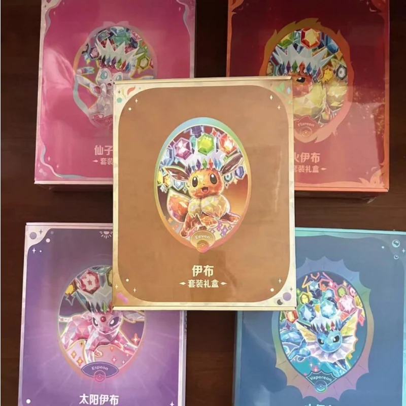 Фото Оригинальный PKM Scarlet&Violet CSV9.5 Brilliant Gathering Eevee Box, китайский бустер-пак, коллекция-сюрприз, коробка с игрушечными карточками. №2