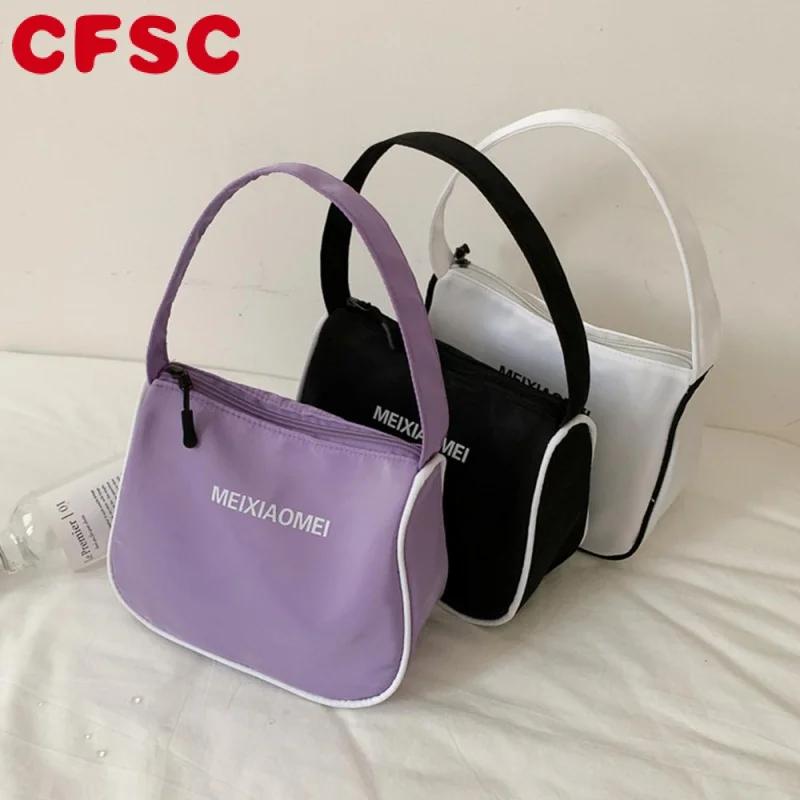

Nylon Small Shoulder Bags For Women 2022 Casual Classic Wild Women Handbag Simple Mini Totes Clutch Female Underarm Bags