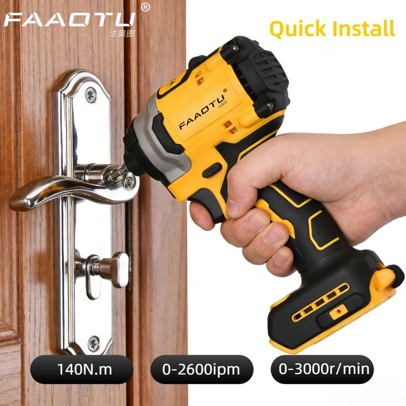Фото Аккумуляторный ударный гайковерт FAAOTU DCF850 - совместим с батареями 20V DW, высокомощный перезаряжаемый электроинструмент №4