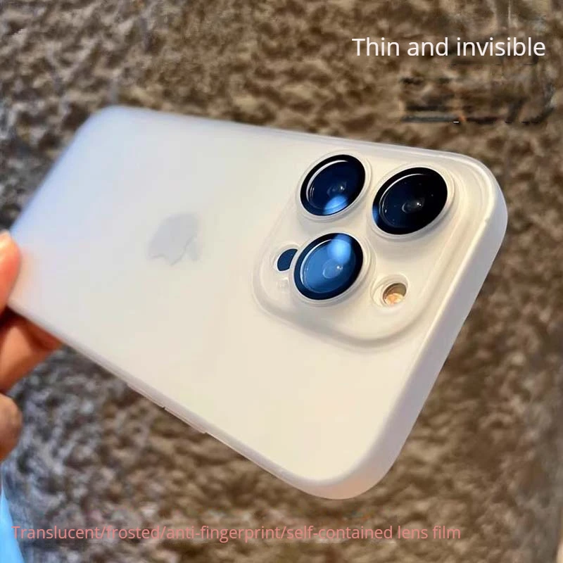 

Translucent Ultra-thin Matte Luxury Phone Case For Iphone 11 12 13 14 Pro Max Metallic Glass Camera Protector Skin Touch