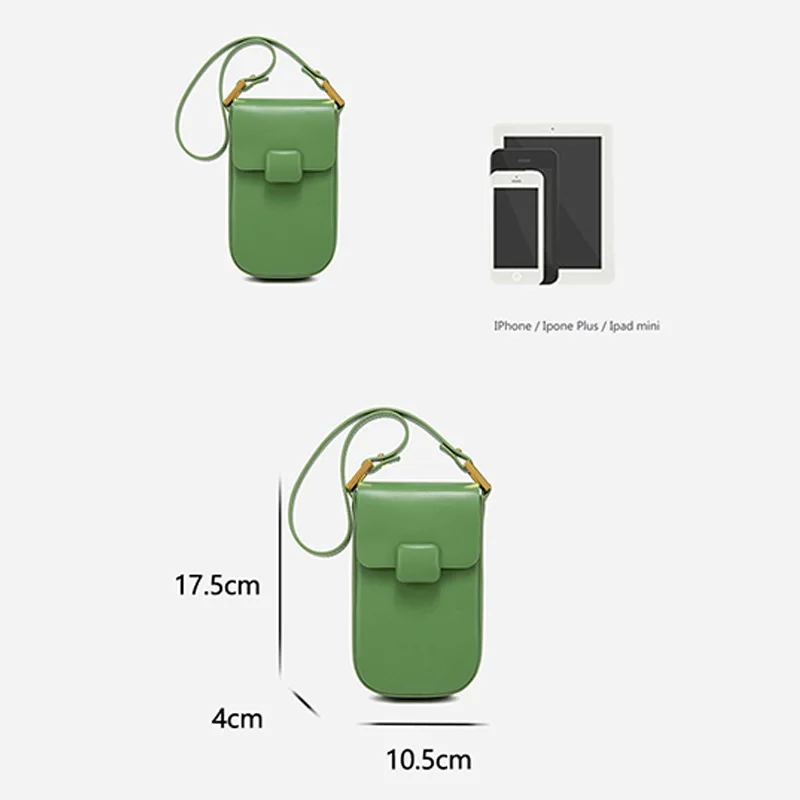LOERSS Shoulder Bag Niche Mobile Phone Bag for Women PU Leather Crossbody Bag Flap Mini Bag Female Casual Pure Color Handbag