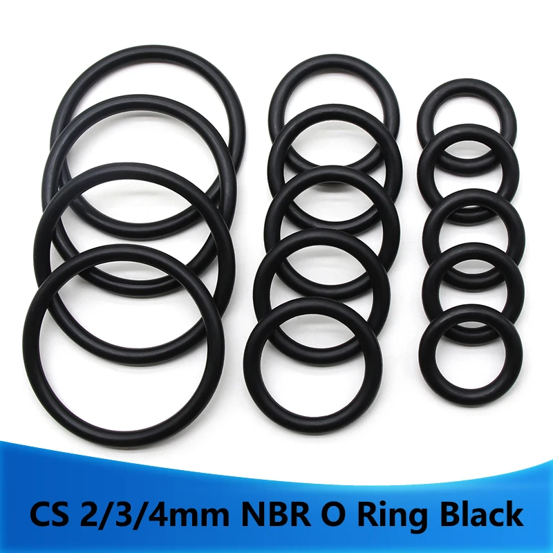 

10 шт. уплотнительное кольцо NBR из нитриловой резины CS 2 3 4 мм наружный диаметр 5 ~ 100 мм черная круглая уплотнительная шайба типа O, устойчивая к коррозии, маслостойкая уплотнительная шайба