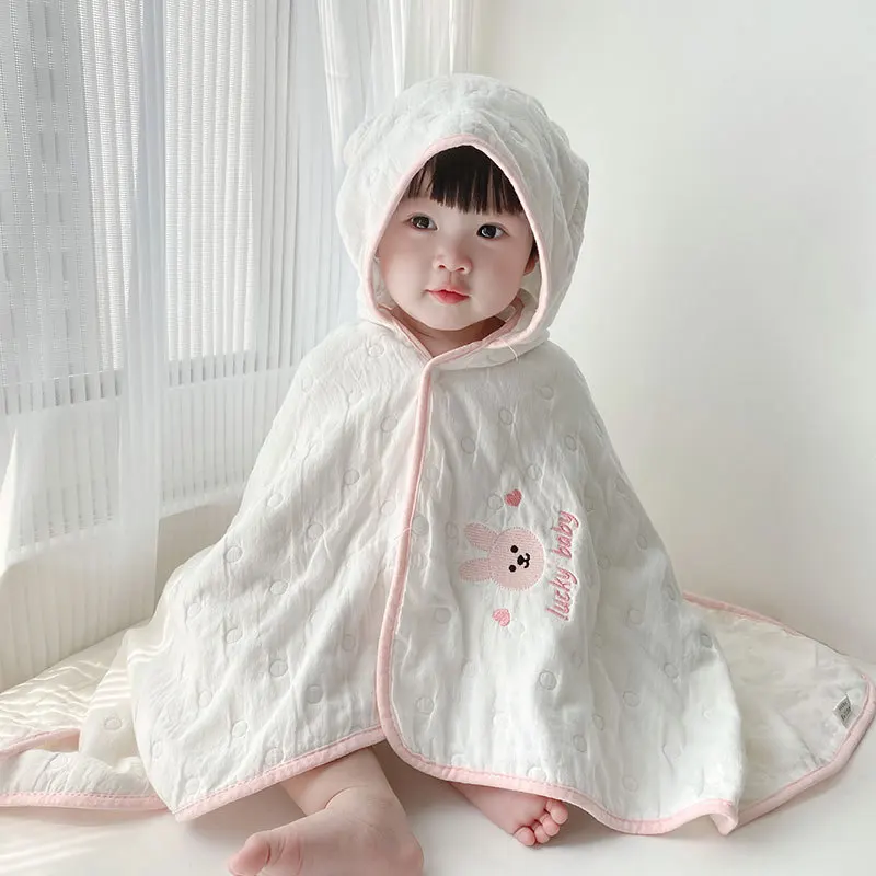 

Baby Bath Towel Cotton Hooded Beach Towel Newborn Cape Towels Soft Poncho Kids Bathing Stuff Infant Washcloth Baby bathrobe