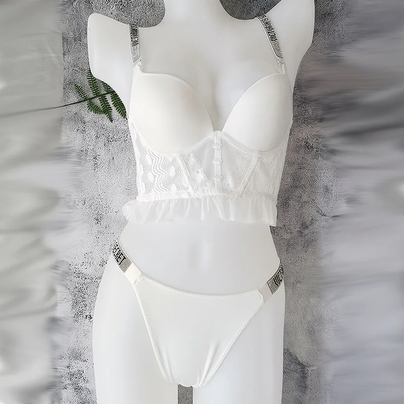 Sexy Lingerie Underwear Suits For Women 2Pcs/Set Lace Underwear Thongs luxury rhinestones Bikini suit 2022 New