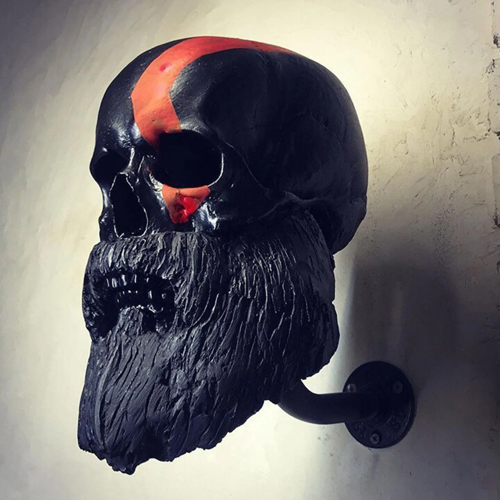 

Motorcycle Skull Helmet Holder For Home Office Decoration Wall Mount Rack & Jacket Hook Gift for Bikers