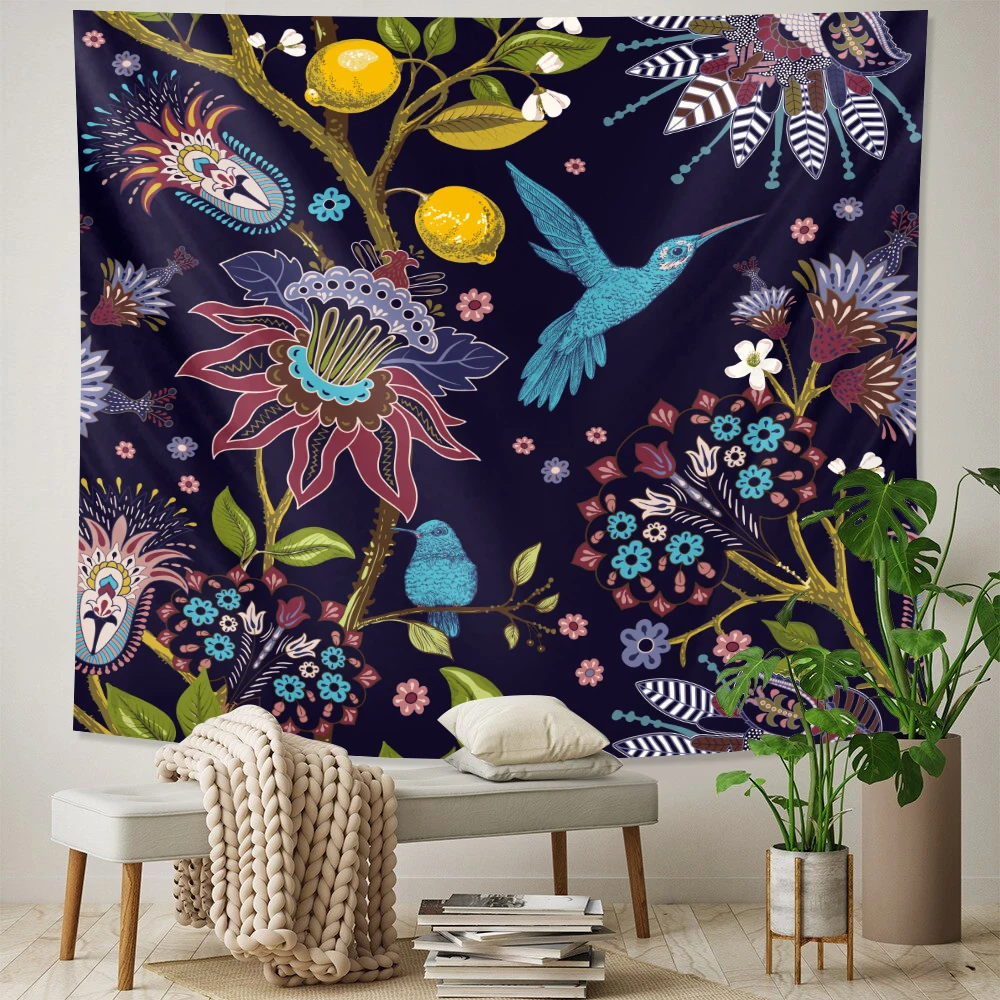 

Home Art Decor Botanical Floral Mandala Print Tapestry Travel Mattress Hippie Boho Decor Yoga Mat Sofa Blanket tapiz