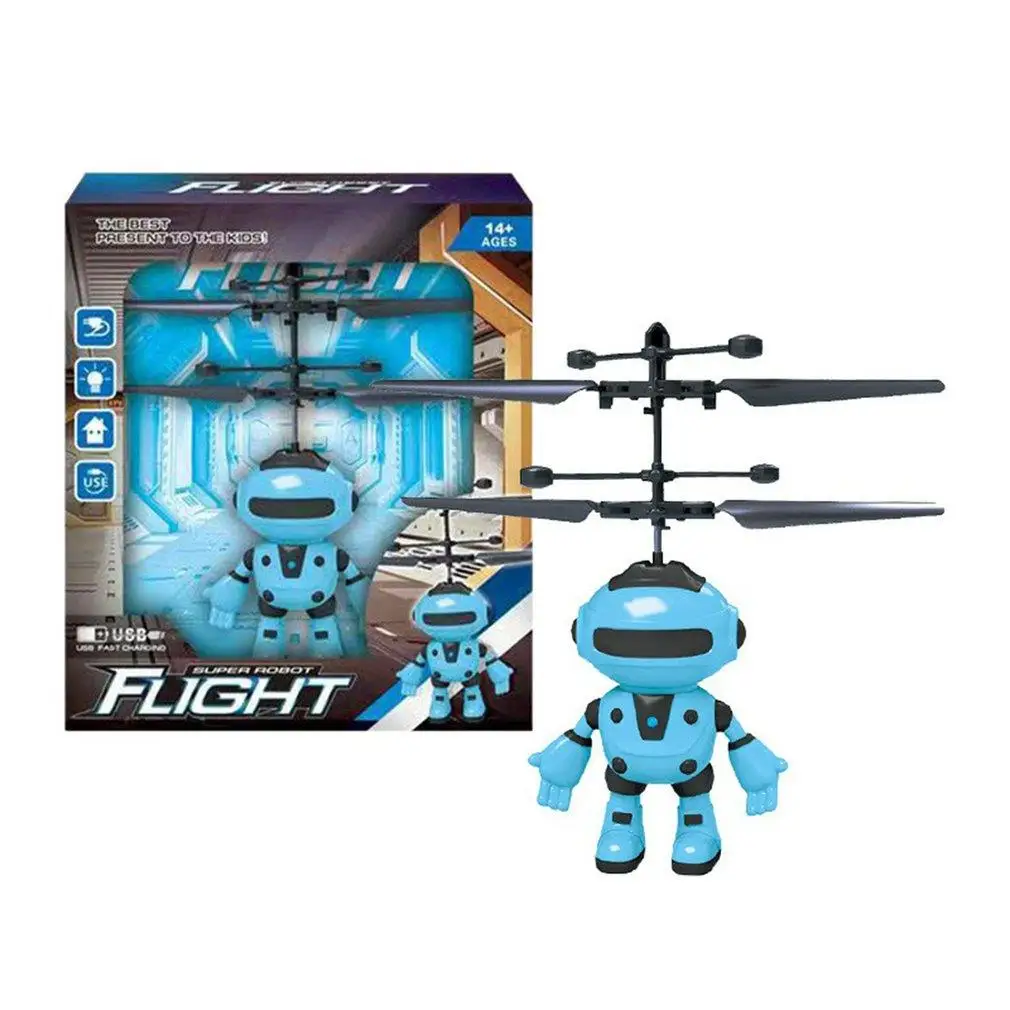 

Electric RC Airplane Infrared Induction USB Charging Plastic Mini Fly Robot Electronic Aircraft Suspension Toys Kid Xmas Gifts