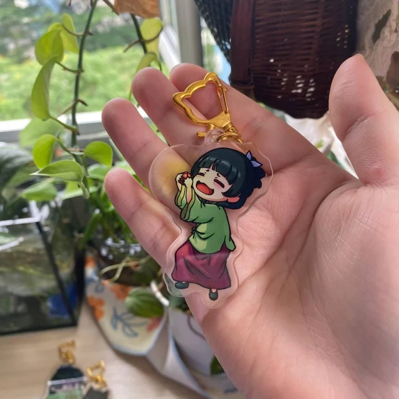 Фото Коллекционный акриловый брелок-подвеска Kusuriya no Hitorigoto Maomao Multi Expression Q Figure 5 см с застежкой в виде кошачьей лапки, в стиле старинной манги, для сумок №5