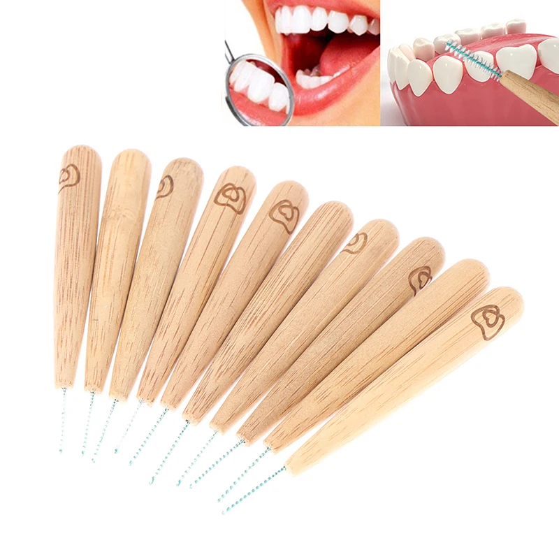 

10 шт., бамбуковые зубные щётки для гигиены полости рта