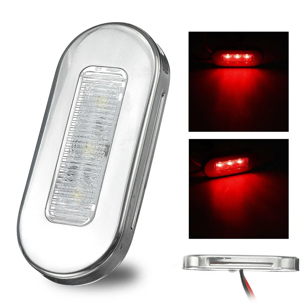 

With Chrome Marker Light Yacht 12V 2pcs/kit Accessories Cabin Deck Lamp