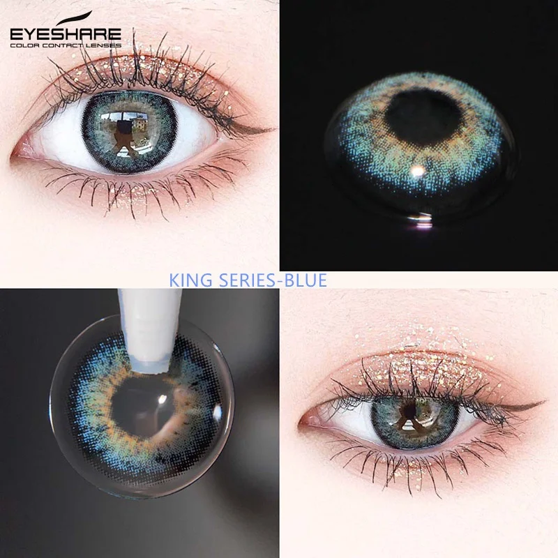 eyeshare 2pcs color contacted lenses for eyes colored lenses green blue lens contact lens cosmetic color lense for eyes make up free global shipping
