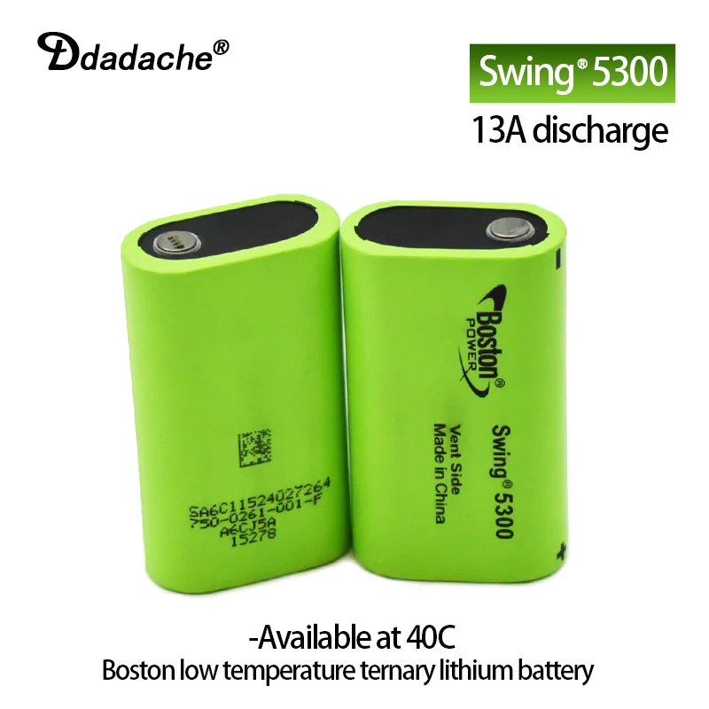 

2023 100% New Battery For BOSTON POWER SWING 5300 5300mAh 3.7V Low Temperature Fuel Lithium Batteries Cell 13A Discharge