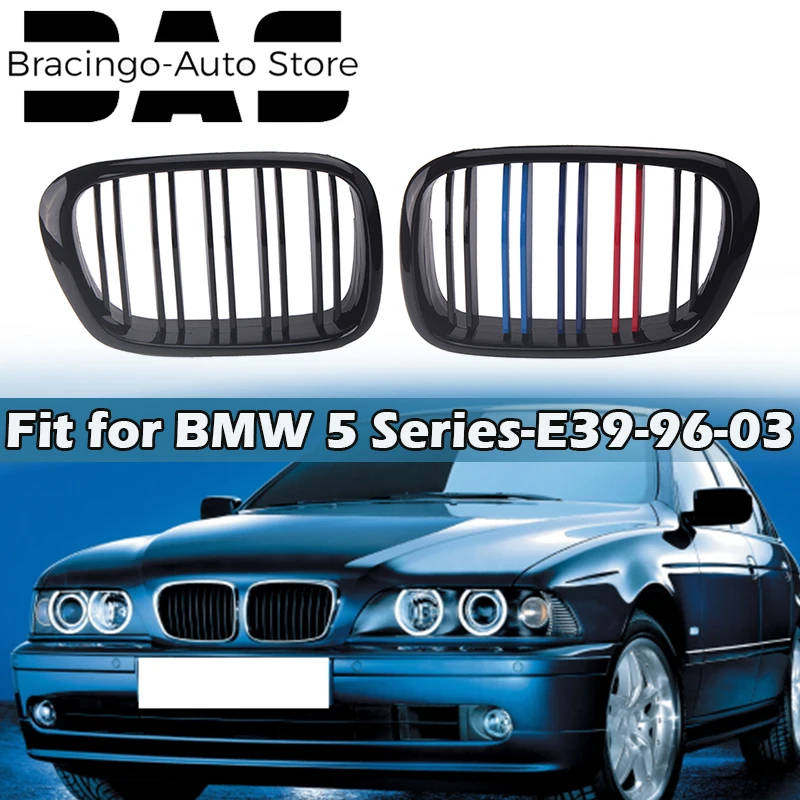 

Fit For BMW 5Series E39 M5 1997-2003 Dual Slat Front Bumper Kidney Grille Air Intake Radiator Guard Racing Grill Car Decoration