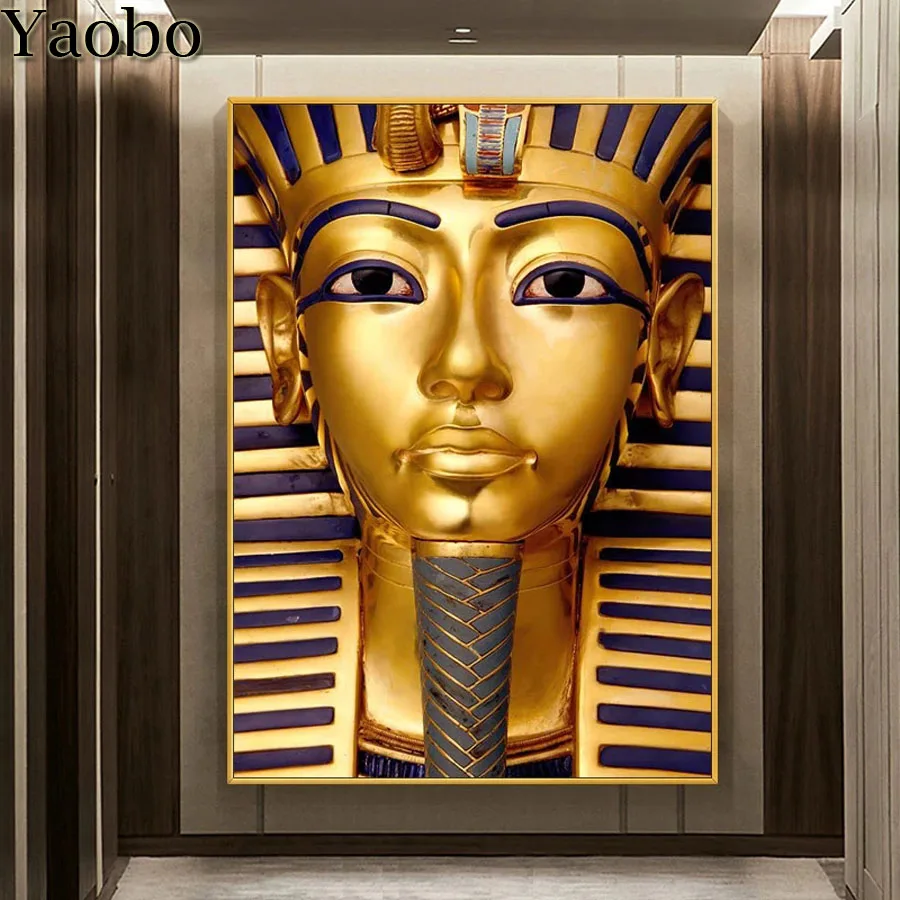 

Ancient Egyptian Pharaoh Diamond Painting Full Square Round DIY 5D Diamond Embroidery Mosaic Kits Art Home Decoration