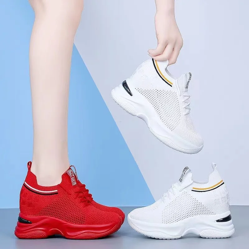 2023 classic vulcanized shoes ultra-light running shoes, summer flying shoes, breathable thick-soled fashion design casual
