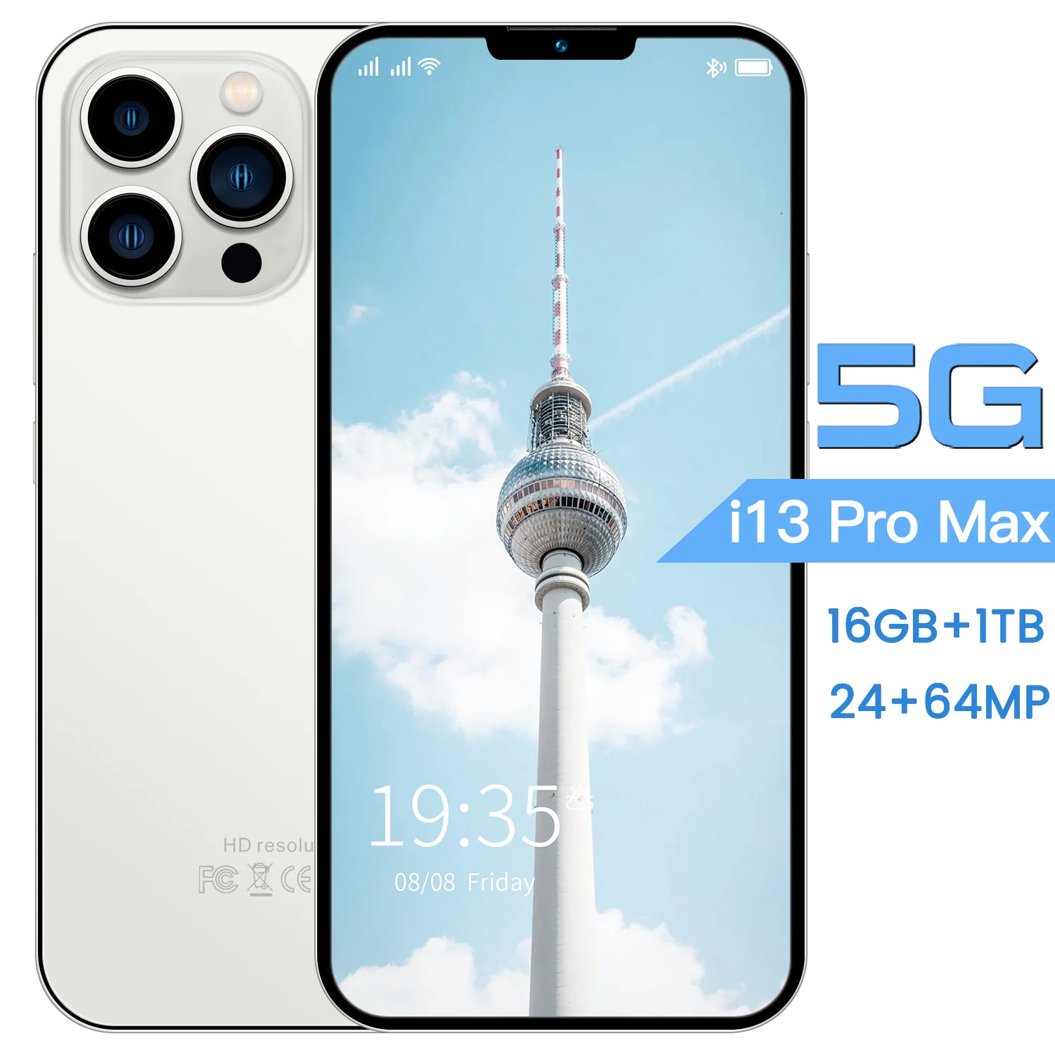 global version i13 pro max celular 5g unlock dual sim 6800mah 16gb 1tb 7 5 inch smartphone 10 core android 10 1 cellphone phone free global shipping