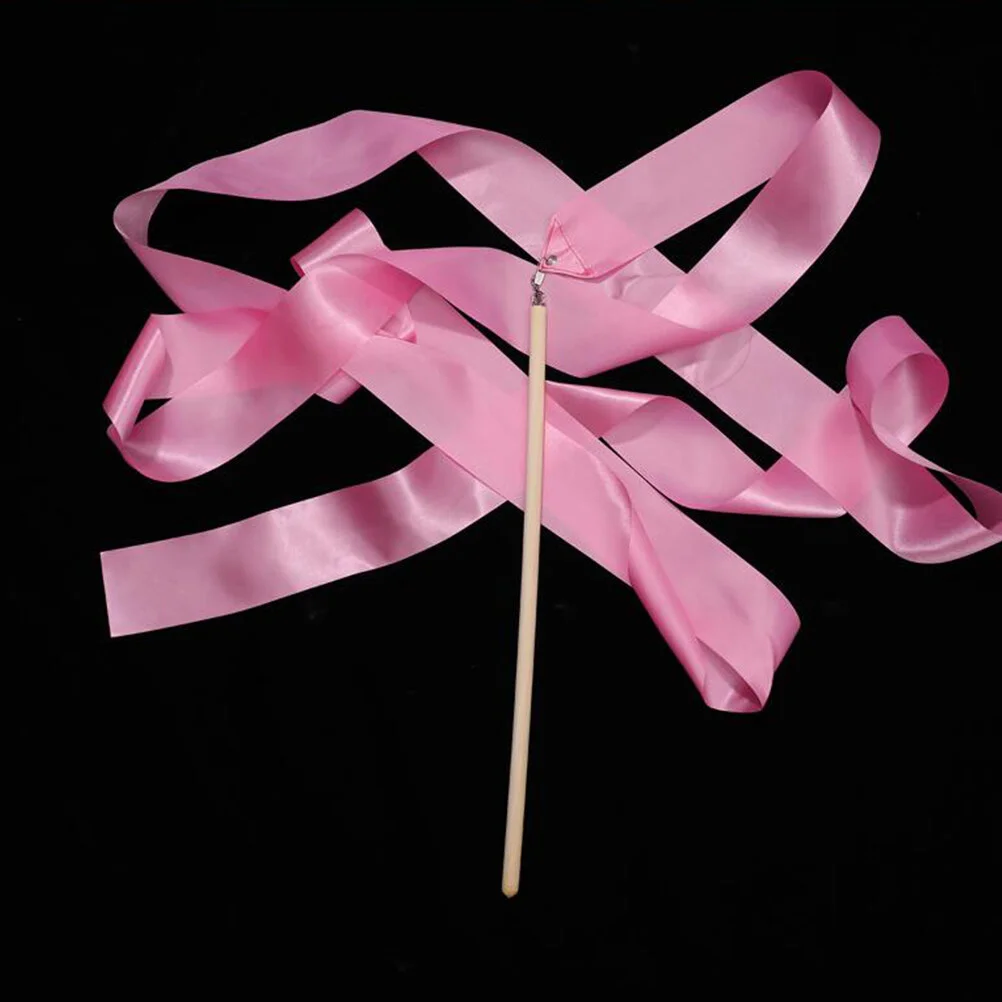 

2 Pcs Accessories Performing Streamer Dance Ribbons Decorative Kids Aldult Gymnastic Training Wood Gymnastics Fitness