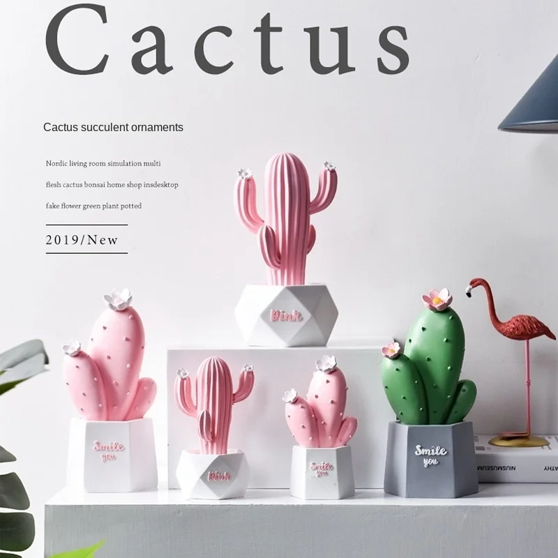 

Ins Nordic resin cactus decoration home living room girl children's room decoration creative decoration gift
