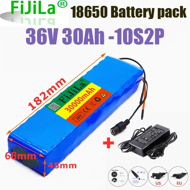 

Rechargeable battery 36v, 30ah, 10 s2p, 18650 mah, modified bicycles, electric vehicle, 42v, scooter, electric bicycle