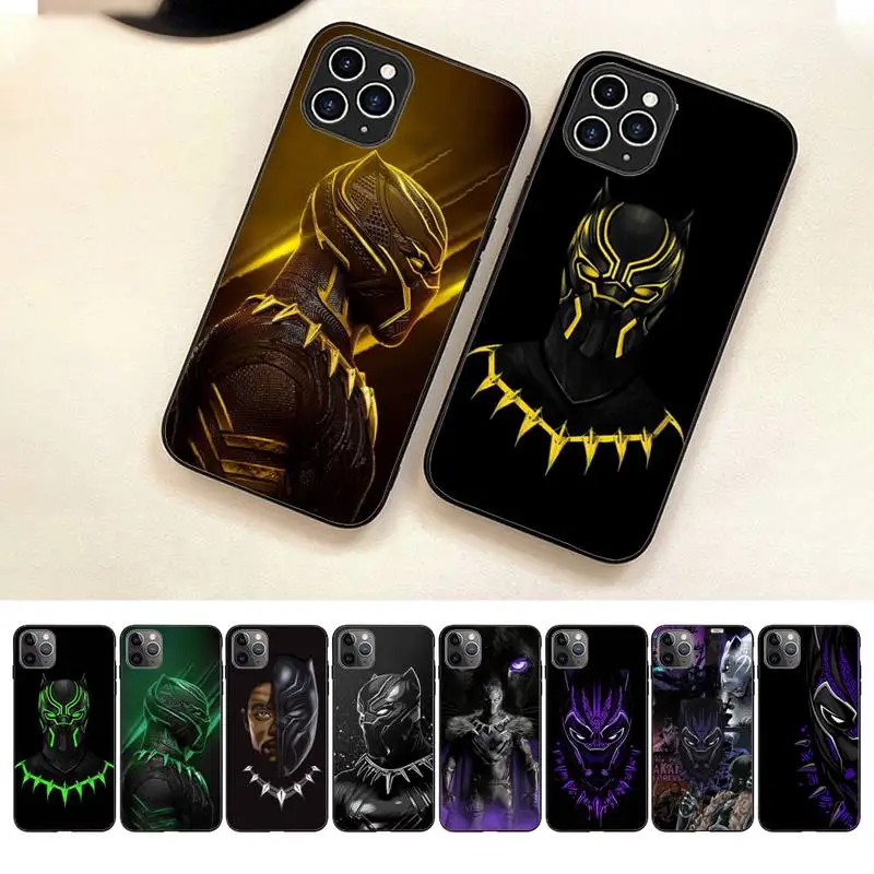 

B-Black P-Panther Phone Case For Iphone 7 8 Plus X Xr Xs 11 12 13 Se2020 Mini Mobile Iphones 14 Pro Max Case