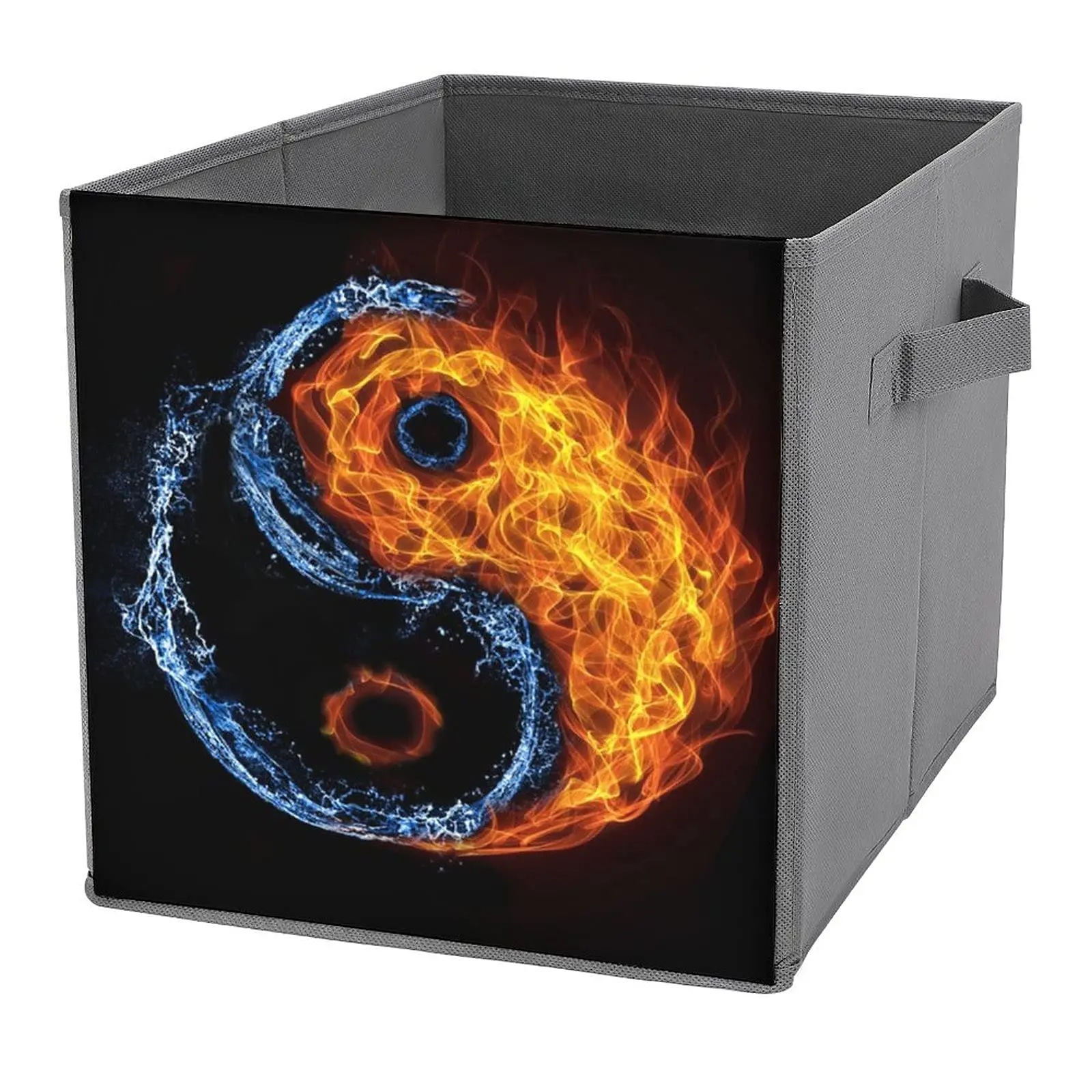 Складной контейнер для хранения одежды Yin Yang Dragon Tiger с ручками
