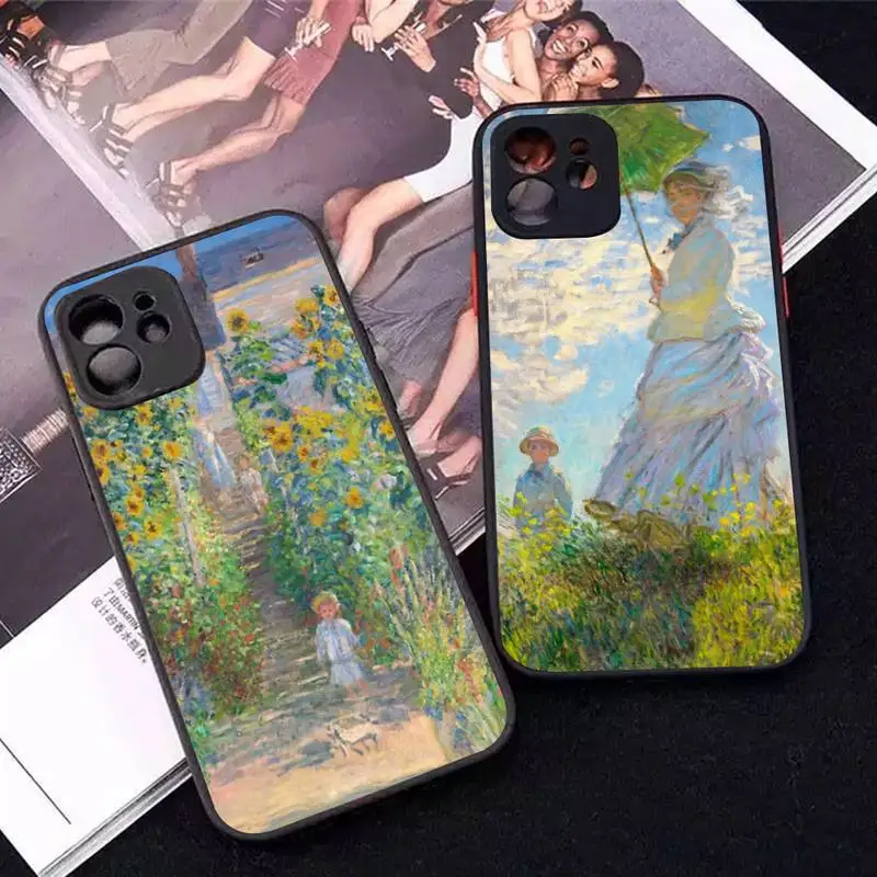 

Claude Monet Phone Case for iPhone X XR XS 7 8 Plus 11 12 13 pro MAX 13mini Translucent Matte Case