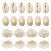 20pcs shell beads charms natural conch sea style bracelet pendant accessories for diy jewelry making findings wholesale