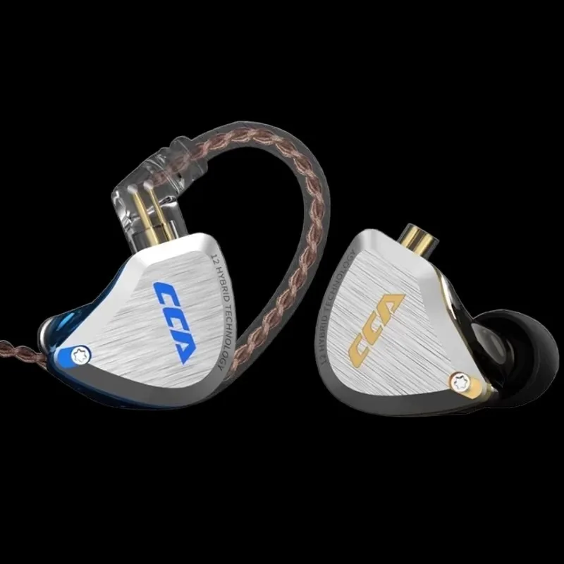 Фото Наушники CCA C12 Hi-Fi аудиофильского класса, гибридные (динамические и сбалансированные арматурные), проводные, внутриканальные, для мониторинга, подарки №3