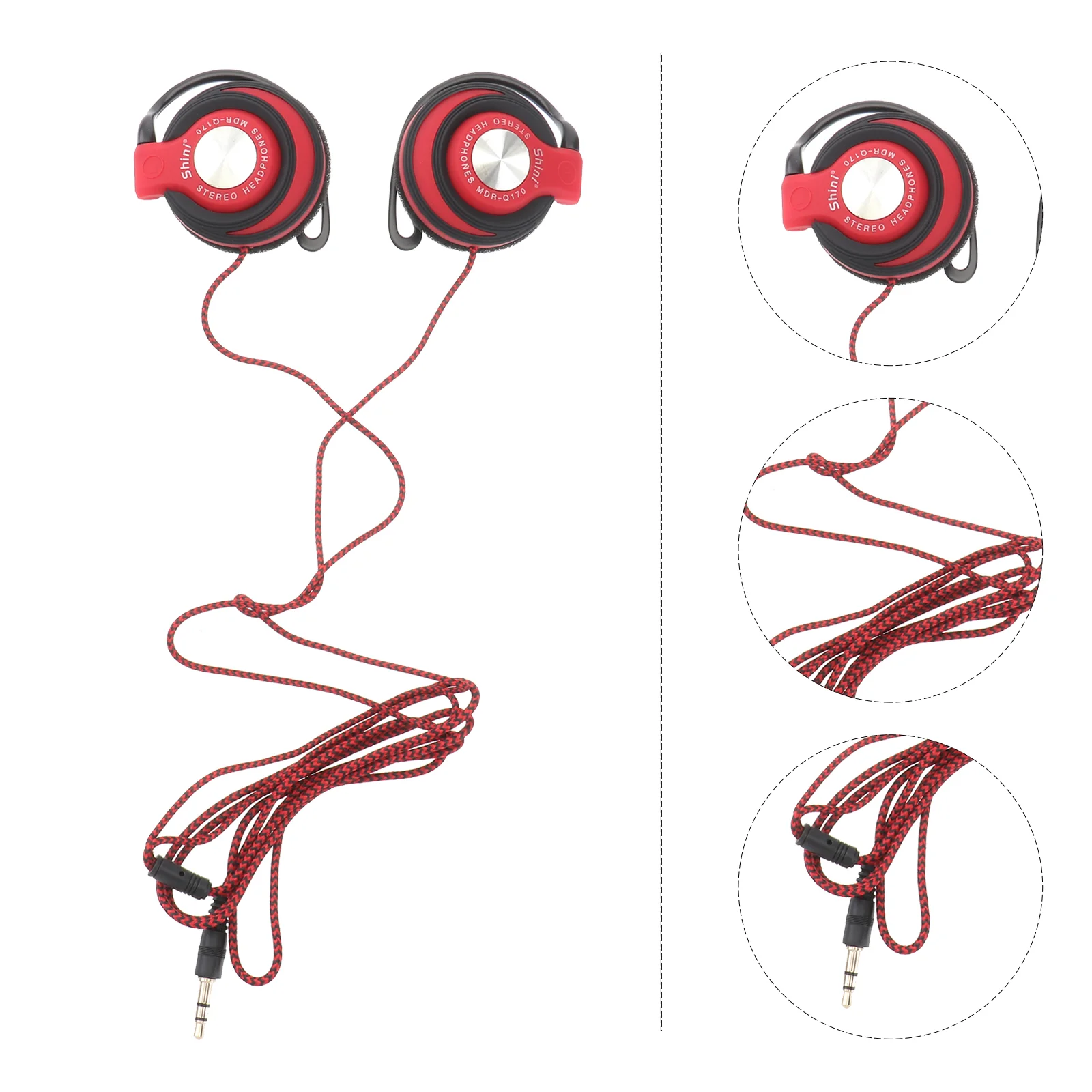 

1 pc Wired Headset Bass Stereo Clip On Ear Earphone for Phone Mp3 Player Computer