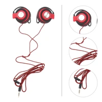1 pc wired headset bass noise canceling clip on ear earbuds for mp3