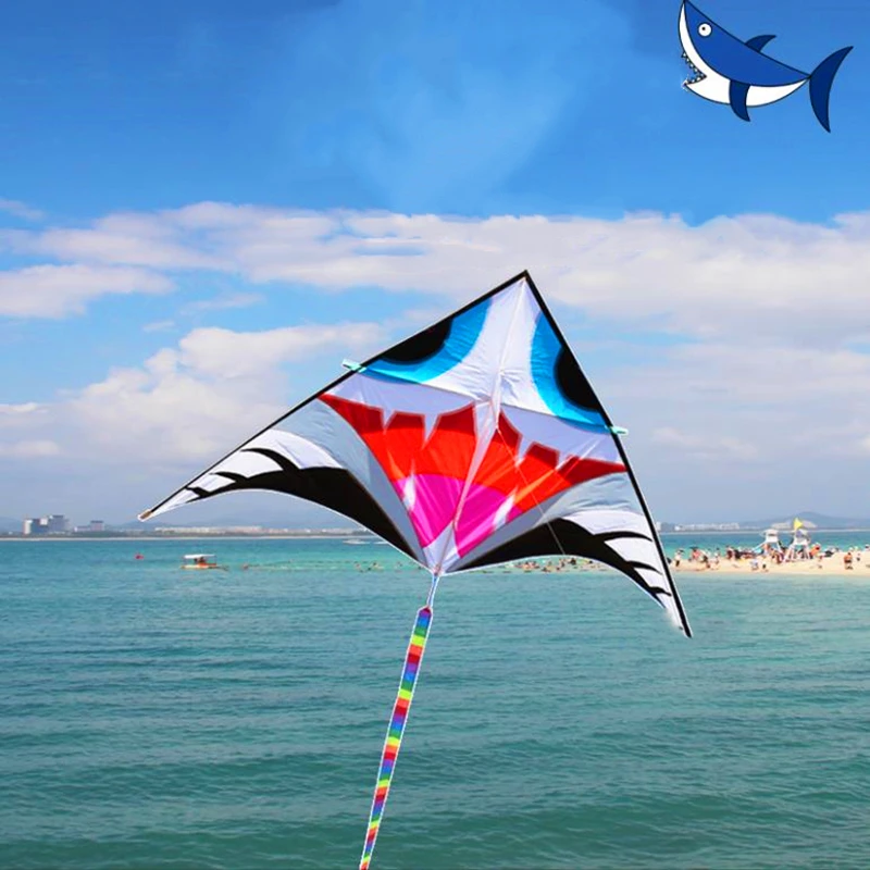 Free shipping shark kites flying for adults kites line delta