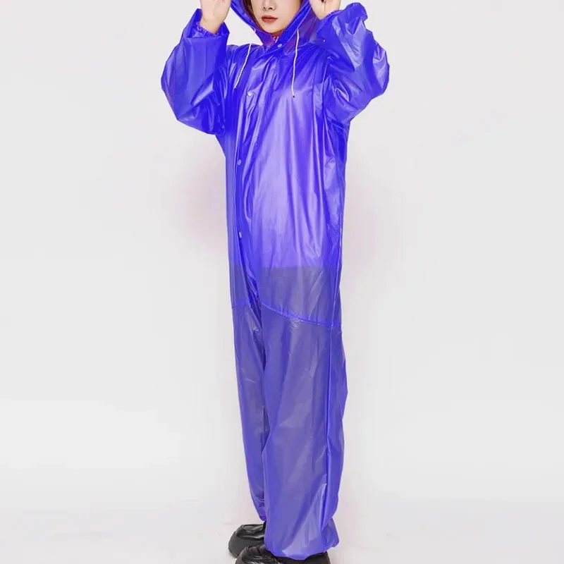 

Синий водонепроницаемый ветрозащитный комбинезон