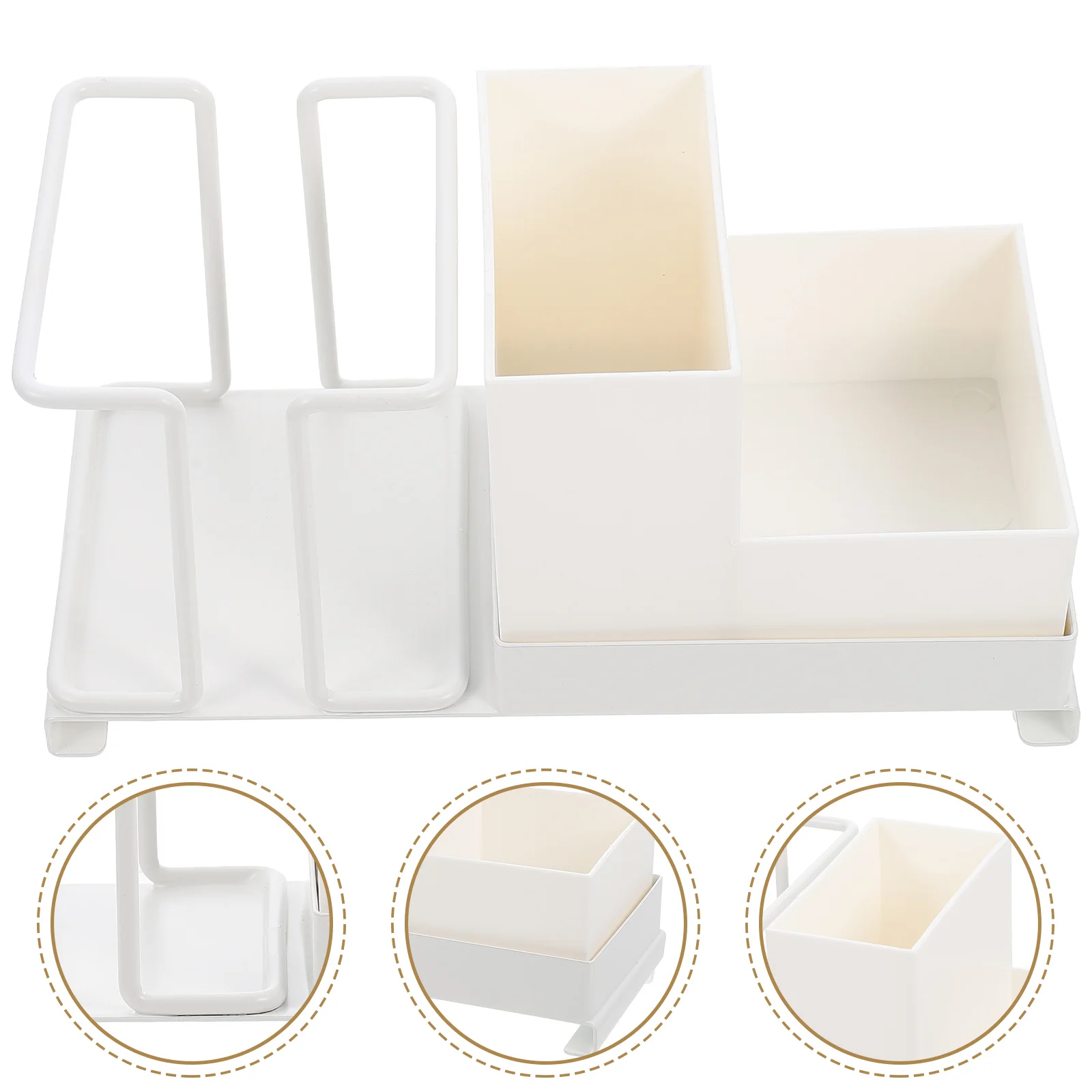 

Coffee Station Organizer Cup Holder Bar Storage Condiment Paperbin Box Caddy Pods Dispenser Basket Espresso Supplies Tray