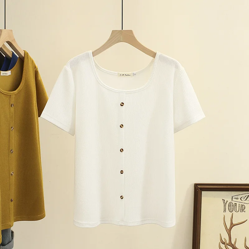 

Summer New Maternity Casual Square Neck Short Sleeve T-Shirt one