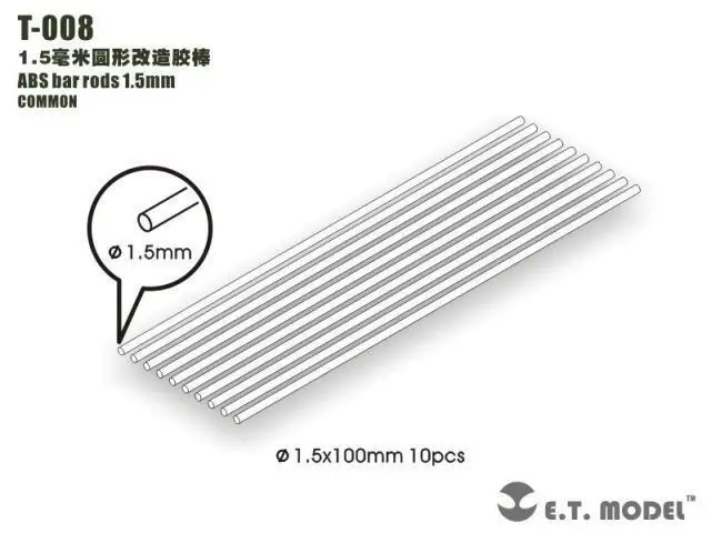 Типовая модель ET Φ ABS 1 5 мм обычные инструменты (10 шт.)