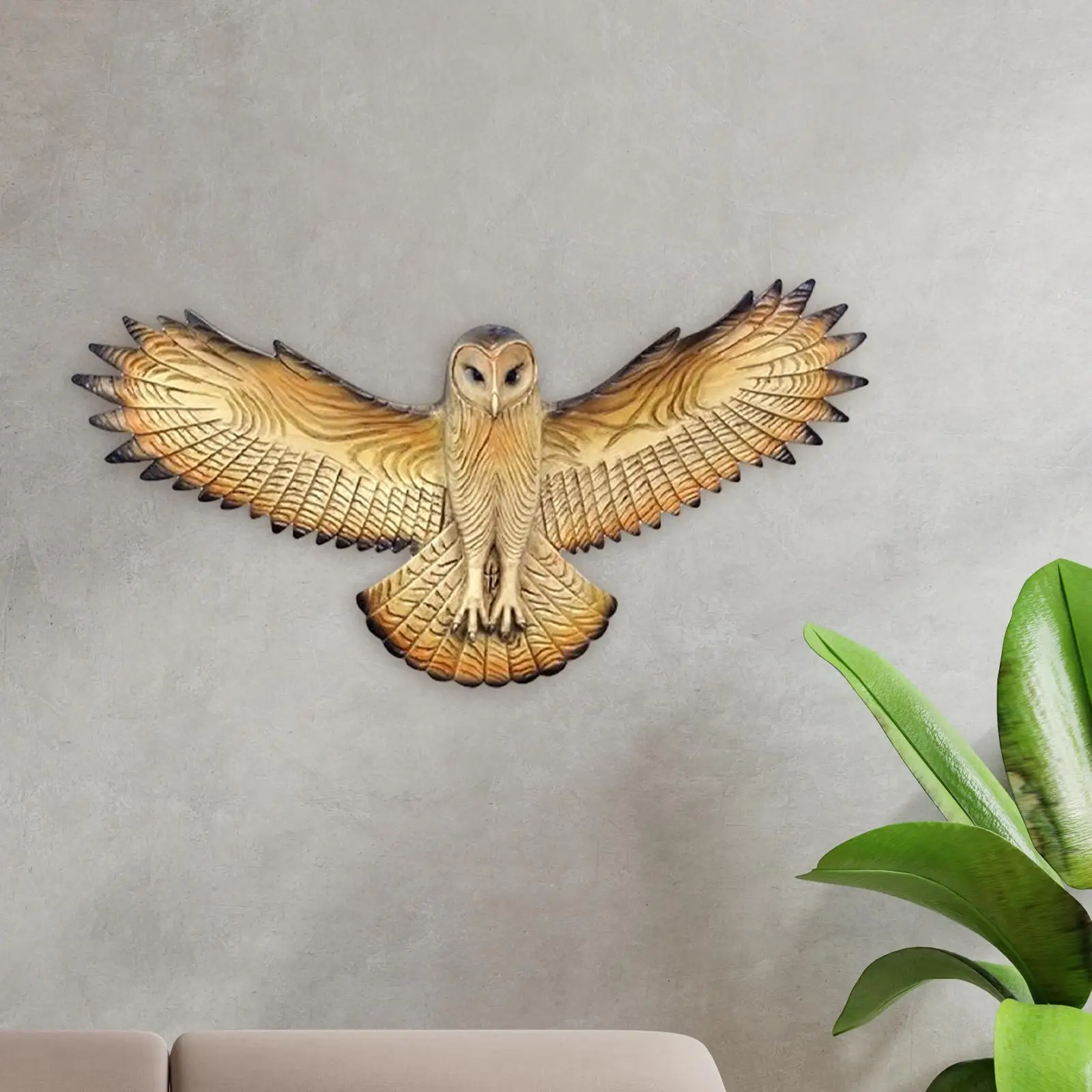 

Owl Wall Decor Collectible Lifelike Ornament for Entrance Bedroom Porch