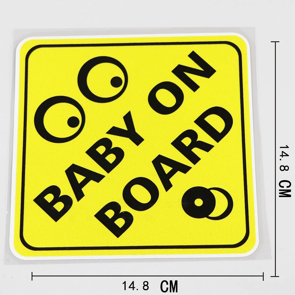 

1 Piece 14.8CMX14.8CM Baby on board Car Sticker Pvc Decal