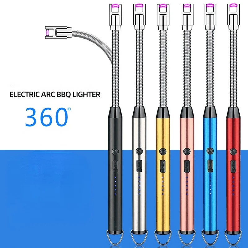 

USB Charging Lighter Pulse Ignition Gun New Arc Lighter Kitchen Hose Electronic Igniter Windproof Outdoor Ignition Rod