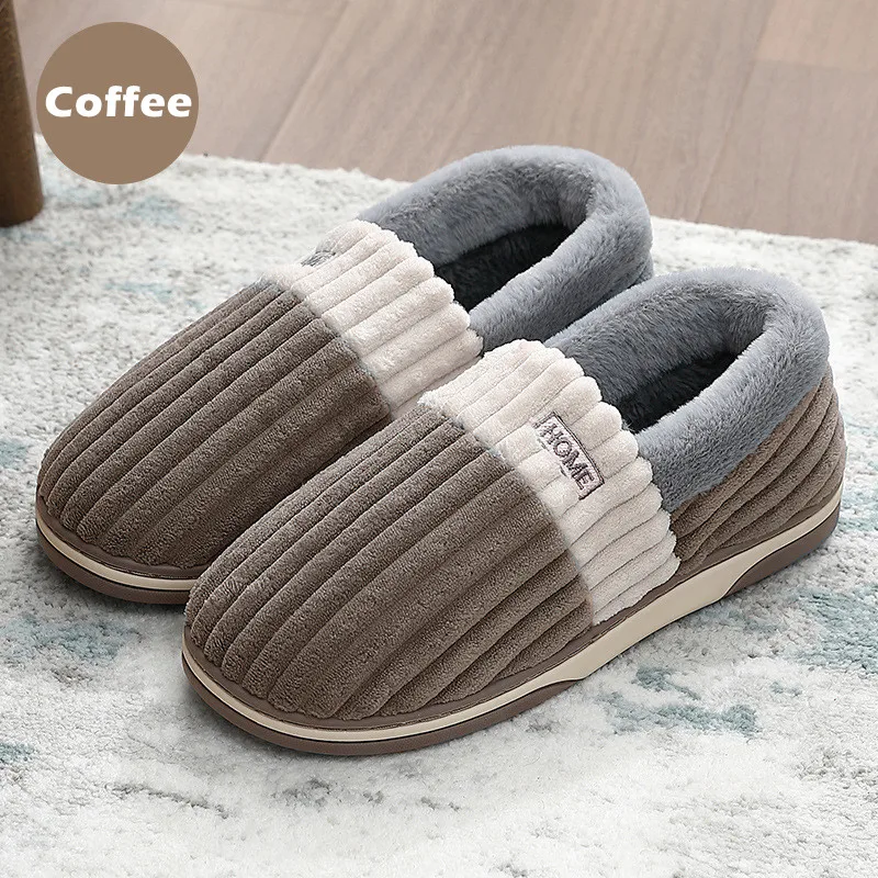 Evshine Cotton Slippers Winter Warm Women Fashion Plush Bedroom Cute Non-Slip Fuzzy House For