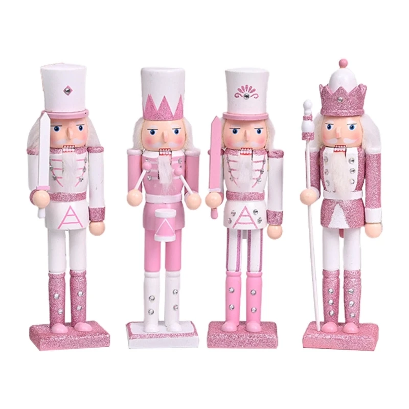 

594C Wood Nutcracker Statues Soldier Nutcracker 12-inch Christmas Decorations